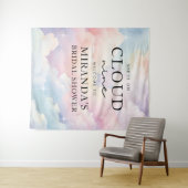 Elegante Pastel, sie ist auf Cloud Nine Brautparty Wandteppich (Beispiel (Horizontal))