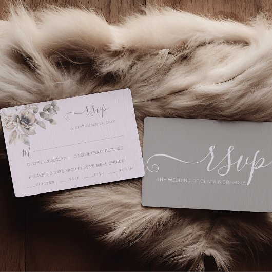 Elegante Pastel Spring Blume Hochzeit RSVP Karte