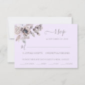 Elegante Pastel Spring Blume Hochzeit RSVP Karte (Rückseite)