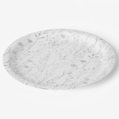 Elegante Pastel Spring Boho Wildblume Pappteller (Schrägansicht)