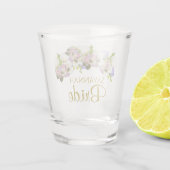 Elegante Pastel Spring Floral Bride Wedding Schnapsglas (Rückseite)