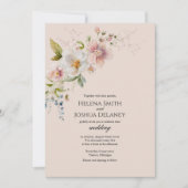 Elegante Pastel Spring Floral Wedding Card Einladung (Vorderseite)