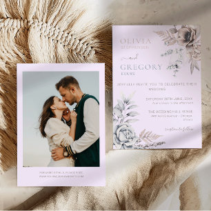 Elegante Pastel Spring Watercolor Blume Hochzeit Einladung