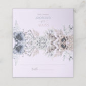 Elegante Pastel Spring Watercolor Blume Hochzeit Platzkarte (Außenseite Aufgefaltet)