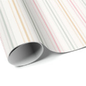 Elegante Pastel Stripes Wrapping Paper Roll Geschenkpapier (Rolleneckpunkt)