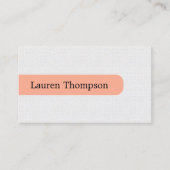 Elegante Pastel Texture White Pastel Consultant Visitenkarte (Vorderseite)