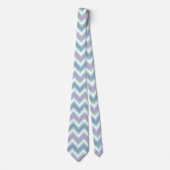 Elegante Pastel Tones Zickzack Krawatte (Vorderseite)