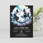 Elegante Pastel Triceratops Geburtstag Einladung (Stehend Vorderseite)