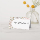 Elegante Pastel Vintag Floral Wedding Platzkarte (Rückseite)