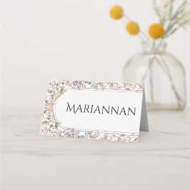 Elegante Pastel Vintag Floral Wedding Platzkarte