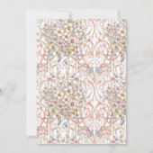 Elegante Pastel Vintager Blumenstrauß Einladung (Rückseite)