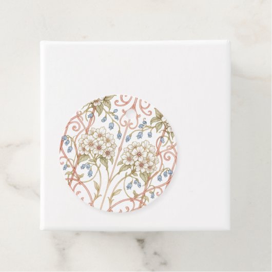 Elegante Pastel Vintager Blumenstrauß Geschenkanhänger (Beispiel)