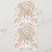 Elegante Pastel Vintager Blumenstrauß Menükarte (Rückseite)