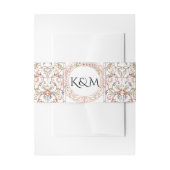 Elegante Pastel Vintager Blumenstrauß RSVP Einladungsbanderole (Vorderseite Beispiel)