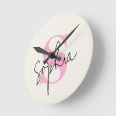 Elegante Pastel Wall Uhr mit Individuelle Name (Winkel)