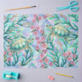 Elegante Pastel Wasserfarbe Meeresschildkröten Dec Seidenpapier (Basteln)