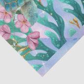 Elegante Pastel Wasserfarbe Meeresschildkröten Dec Seidenpapier (Ausschnitt)