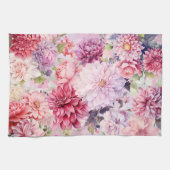 Elegante Pastel Watercolor Blume Geschirrtuch (Horizontal)