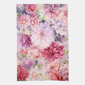 Elegante Pastel Watercolor Blume Geschirrtuch (Vertikal)