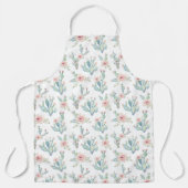 Elegante Pastel Watercolor Boho Cactus Succulent Schürze (Vorderseite)