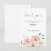 Elegante Pastel Watercolor Dankeskarte (Vorne/Hinten)