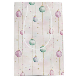 Elegante Pastel Weihnachten Mittlere Geschenktüte
