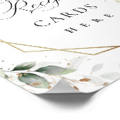 Elegante Pastel White Roses Eukalyptus Rezept Kart Poster (Ecke)