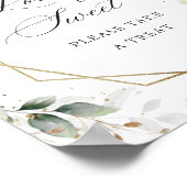 Elegante Pastel White Roses Liebe ist süß Poster (Ecke)