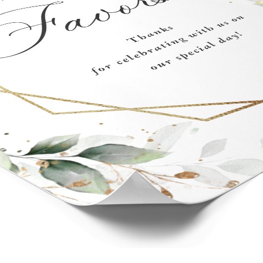 Elegante Pastel White Roses Lieblings-Hochzeit Poster (Ecke)