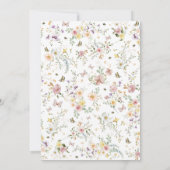 Elegante Pastel Wildblume Garden Graduation Party Einladung (Rückseite)