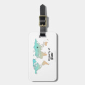 Elegante Pastel World Map Gepäckmarke Gepäckanhänger (Vorderseite vertikal)