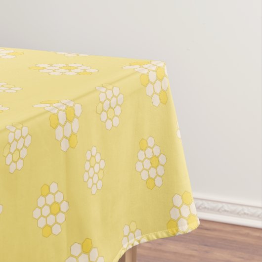 Elegante Pastel Yellow Honeycomb Babydusche Tischdecke (Beispiel)