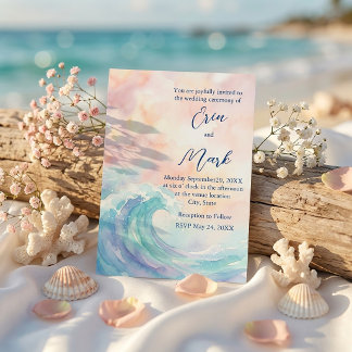 Elegante Pastell-Aquarell-Einladung | Sanftes Errö Einladung