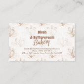 Elegante Pastell-Bäckerei-Branding Visitenkarte (Rückseite)
