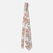 Elegante Pastell-Blume und rosa Rosen Krawatte (Rückseite)