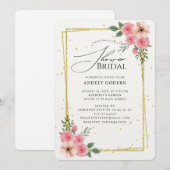 Elegante Pastell-Blumen-Brautparty Einladung (Vorne/Hinten)