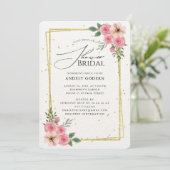 Elegante Pastell-Blumen-Brautparty Einladung (Stehend Vorderseite)