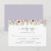Elegante Pastell-Blumen-Party-Antwortkarte
