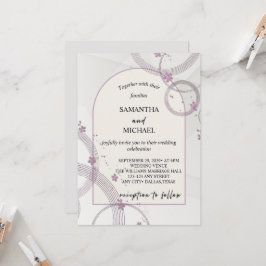 Elegante Pastell-Blumenbogen-Hochzeitseinladung Einladung