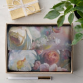 Elegante Pastell-Frühlingsblumen-Decoupage Seidenpapier (Geschenk)
