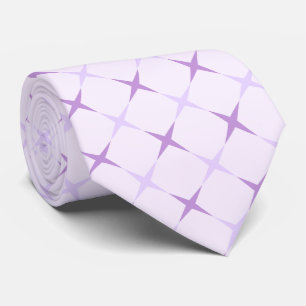 Elegante Pastell-Lavendel-Geometrische Stern Krawa Krawatte