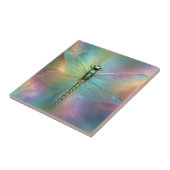 Elegante Pastell-Libelle Fraktal-Kunst, Fliese (Seite)