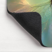 Elegante Pastell-Libelle Fraktal-Kunst, Mousepad (Ecke)