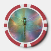 Elegante Pastell-Libellen-Fraktal-Kunst, Pokerchips (Vorderseite)