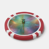 Elegante Pastell-Libellen-Fraktal-Kunst, Pokerchips (Einzeln)