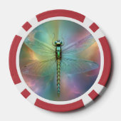 Elegante Pastell-Libellen-Fraktal-Kunst, Pokerchips (Rückseite)