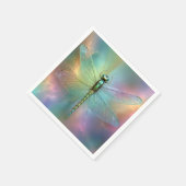 Elegante Pastell-Libellen-Fraktal-Kunst, Serviette (Ecke)