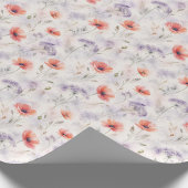 Elegante Pastell-Mohnblumen und Wildblumen-Geschen Geschenkpapier