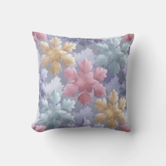 Elegante Pastell-Schneeflocken-Blatt-Kissenhülle Kissen