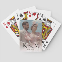 Elegante Pastell-Vintage-Hochzeitsbild  Spielkarten